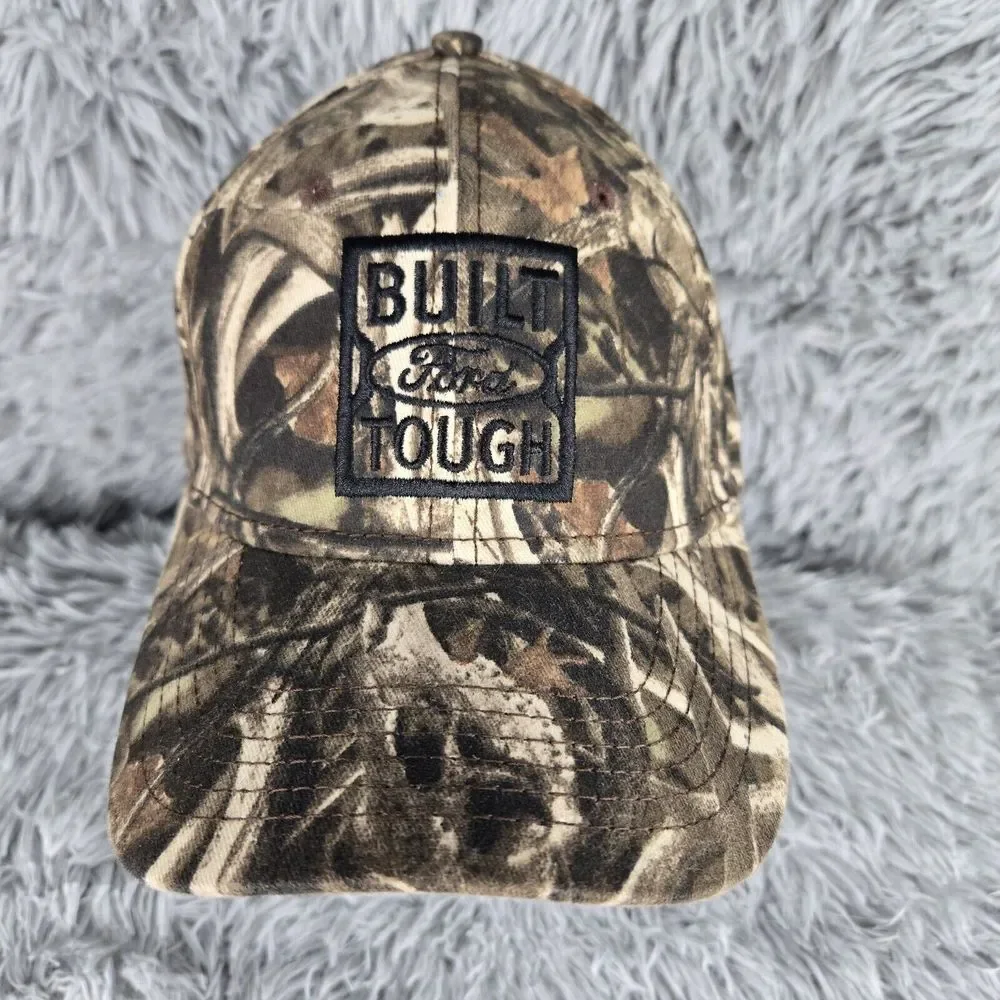 Built Ford Tough OSFA‎ Green Camouflage Emboidered Hook & Loop Baseball Cap